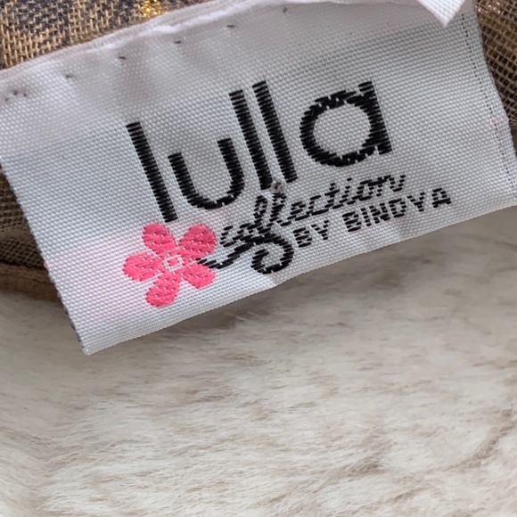 Lulla Collection by Bindya Blue & Gold Floral Oblong Lightweight Scarf - Picture 2 of 8